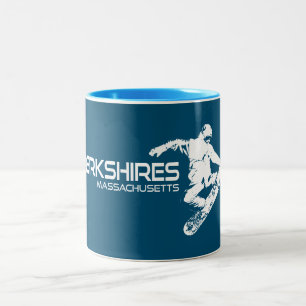 Tasse 2 Couleurs Snowboardeur des Berkshires Massachusetts