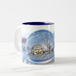 Tasse 2 Couleurs Snowflake Globe
