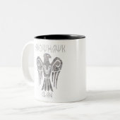 Tasse 2 Couleurs Snowhawk terni par guerre avec des runes (Devant gauche)