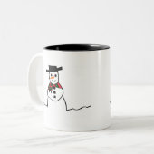 Tasse 2 Couleurs Snowman (Devant gauche)