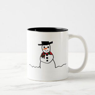 Tasse 2 Couleurs Snowman
