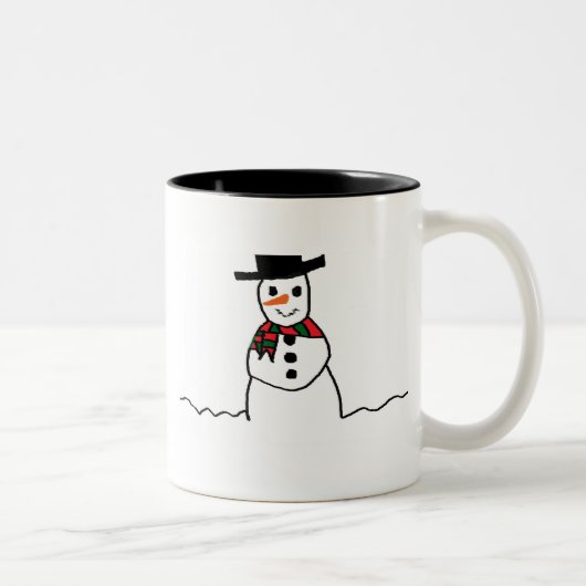 Tasse 2 Couleurs Snowman (Droit)