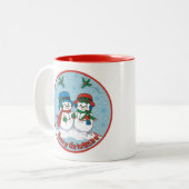Tasse 2 Couleurs Snowman (Devant gauche)
