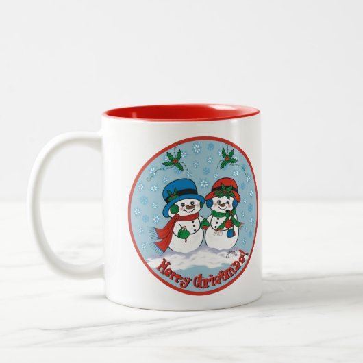Tasse 2 Couleurs Snowman (Gauche)