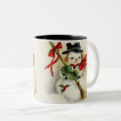 Tasse 2 Couleurs Snowman 001 (Devant droit)