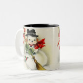 Tasse 2 Couleurs Snowman 001 (Devant gauche)