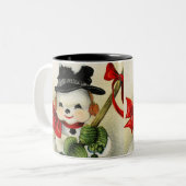 Tasse 2 Couleurs Snowman 004 (Devant gauche)