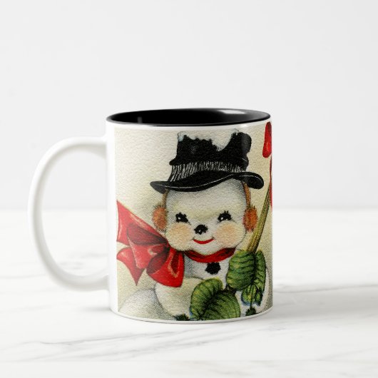 Tasse 2 Couleurs Snowman 004 (Gauche)