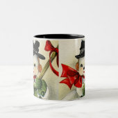 Tasse 2 Couleurs Snowman 004 (Centre)