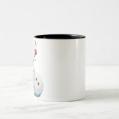 Tasse 2 Couleurs Snowman Avec Vin Noël Drôle Noël Cadeau de Noël (Centre)