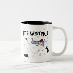 Tasse 2 Couleurs Snowman C'est l'hiver