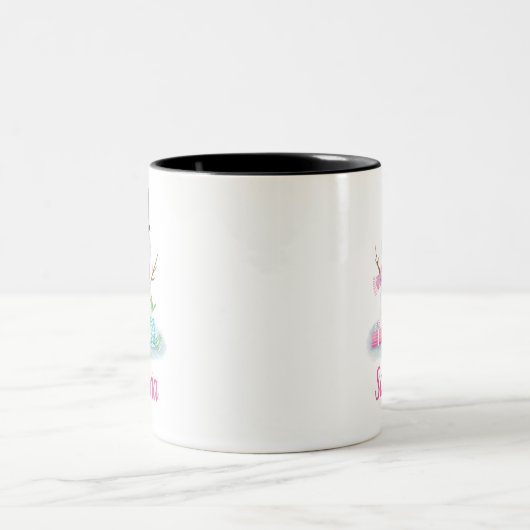 Tasse 2 Couleurs Snowman rose mignon (Centre)