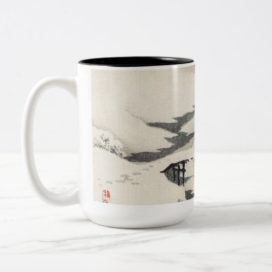 Tasse 2 Couleurs Snowscape par Kōno Bairei (Gauche)