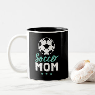 Tasse 2 Couleurs Soccer Maman Fier Mère Enfant Sports Équipe Suppor