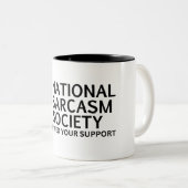 TASSE 2 COULEURS SOCIÉTÉ NATIONALE DE SARCASMES (Devant droit)