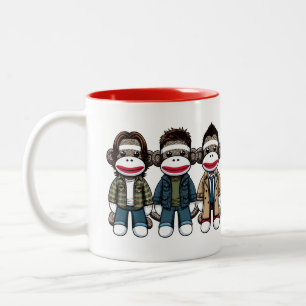 Tasse 2 Couleurs SockMonkey Hunter Brothers et leur Angel Friend