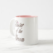 Tasse 2 Couleurs Soeur des bruns chics de marié (Devant gauche)