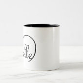 Tasse 2 Couleurs Soeurs italiennes Sorelle coeur (Centre)