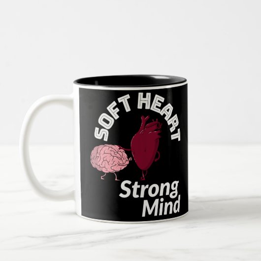 Tasse 2 Couleurs Soft Heart Strong Mind (Gauche)