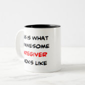 Tasse 2 Couleurs soignant, génial (Devant gauche)