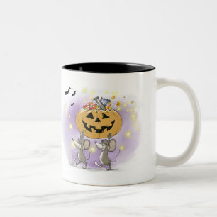 Tasse 2 Couleurs Soins Citrouilles d'Halloween pour Mic & Mac