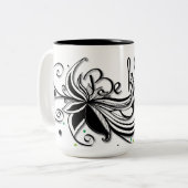 Tasse 2 Couleurs SOIS GENTIL ! Citation calligraphie inspirante (Devant gauche)