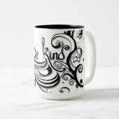 Tasse 2 Couleurs SOIS GENTIL ! Citation calligraphie inspirante (Devant droit)