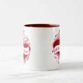 Tasse 2 Couleurs Sois Ma Drôle Saint-Valentin ! Cœurs rouges (Centre)