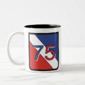 Tasse 2 Couleurs soixante-quinzième Les divisions, font le logo (Gauche)
