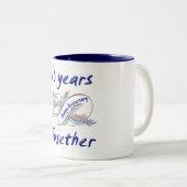 Tasse 2 Couleurs soixantième. Anniversaire (Devant droit)