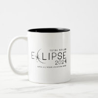 Solar Eclipse 2024 Lieu personnalisé Commémoratif