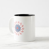 Tasse 2 Couleurs Soleil bleu (Devant gauche)
