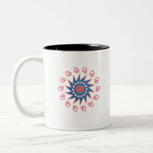 Tasse 2 Couleurs Soleil bleu (Gauche)