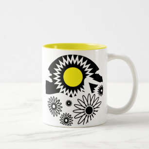 Tasse 2 Couleurs Soleil des fleurs de vierges graphiques