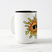 Tasse 2 Couleurs SOLEIL D'ÉTÉ cool (Devant gauche)