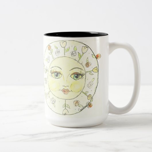 Tasse 2 Couleurs Soleil et fleurs - CBS dimanche matin (Droit)