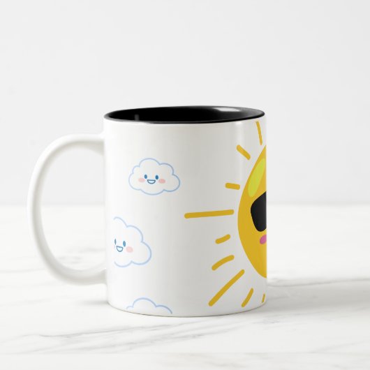Tasse 2 Couleurs Soleil et nuage doux (Gauche)