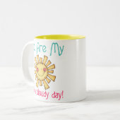 Tasse 2 Couleurs Soleil le jour nuageux (Devant gauche)