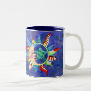 Tasse 2 Couleurs SOLEIL, LUNE & ÉTOILES par SHARON SHARPE