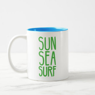 Tasse 2 Couleurs Soleil, Mer Et Surf VERT