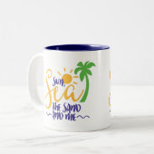 Tasse 2 Couleurs Soleil, Mer, Le sable et moi (Devant gauche)