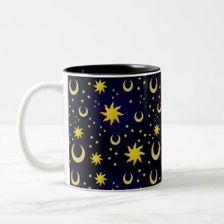 Tasse 2 Couleurs Soleils, Lunes et Étoiles Célestes Whimsigoth