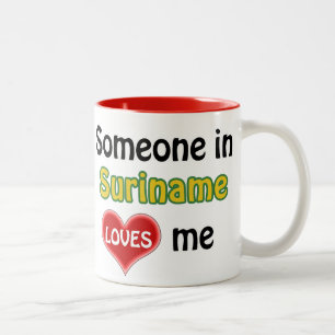 Tasse 2 Couleurs Someone in Suriname loves me