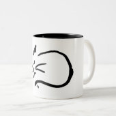 Tasse 2 Couleurs Sommeil de chat (Devant droit)