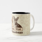Tasse 2 Couleurs Sommeils avec des chiwawas (Devant droit)