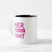 Tasse 2 Couleurs Son Combat Est Mon Combat (Devant gauche)