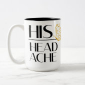 Tasse 2 Couleurs Son mal de tête drôle (Gauche)