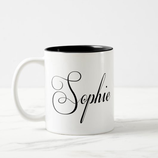 Tasse 2 Couleurs Son Nom Est Sophie Calligraphy (Gauche)
