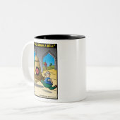 Tasse 2 Couleurs "Son visage sonne une Bell " (Devant gauche)