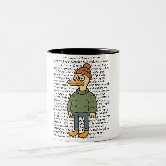 Tasse 2 Couleurs Sons de canard dans différentes langues (Centre)